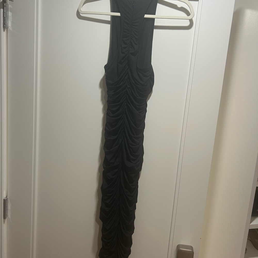 A.L.C. Black Ruched Maxi Dress